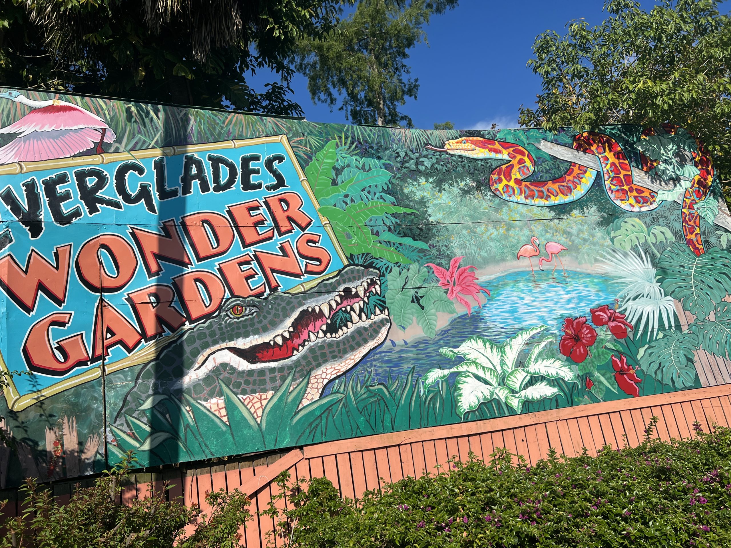 Everglades Wonder Gardens mural in Bonita Springs
