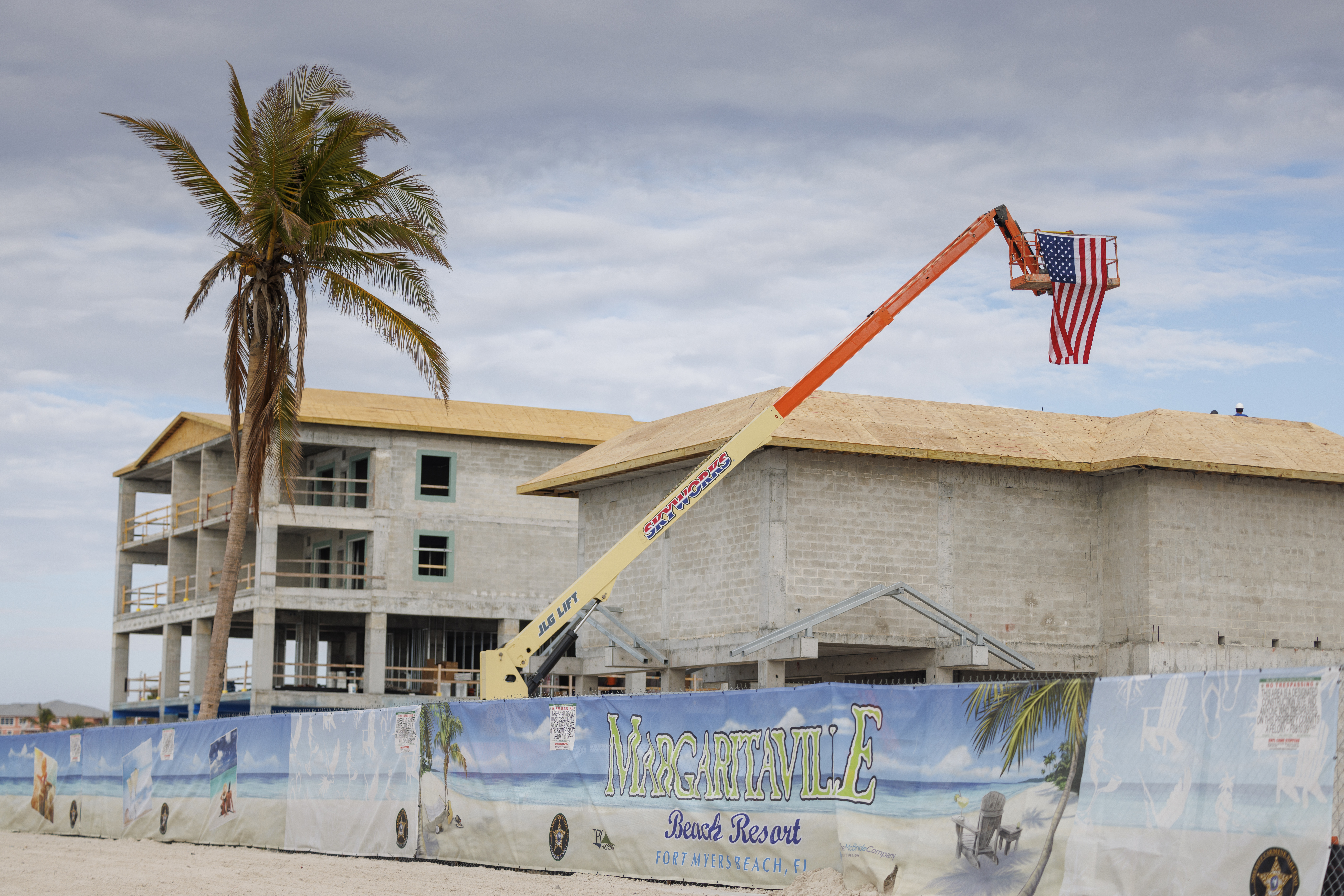 Margaritaville construction on Fort Myers Beach