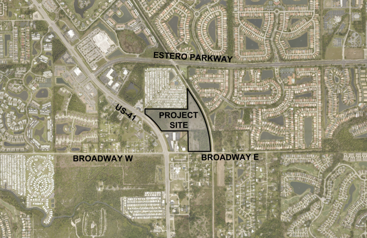 Downtown Estero planned development locator map