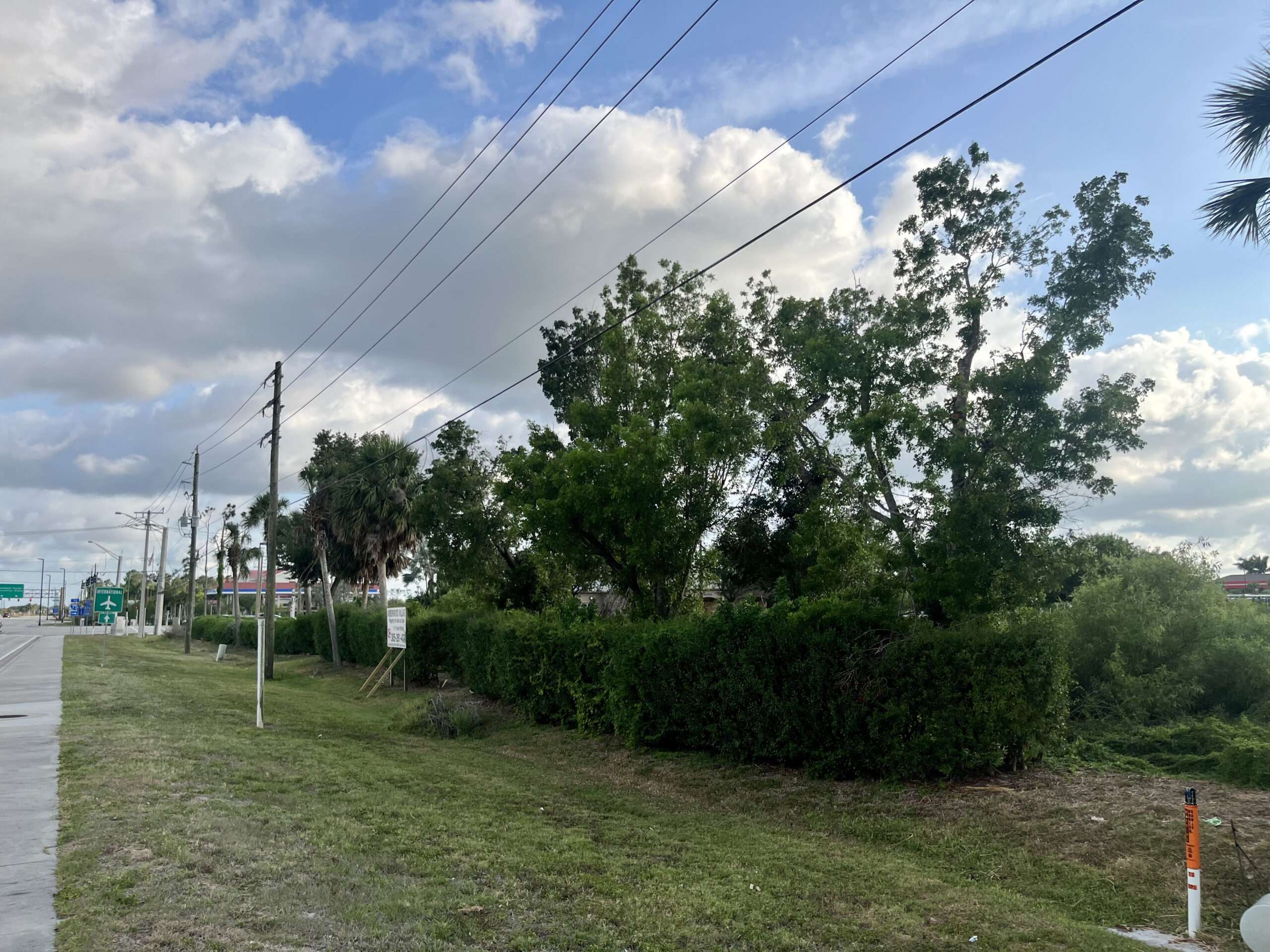 The northwest corner of Treeline Avenue and Daniels Parkway