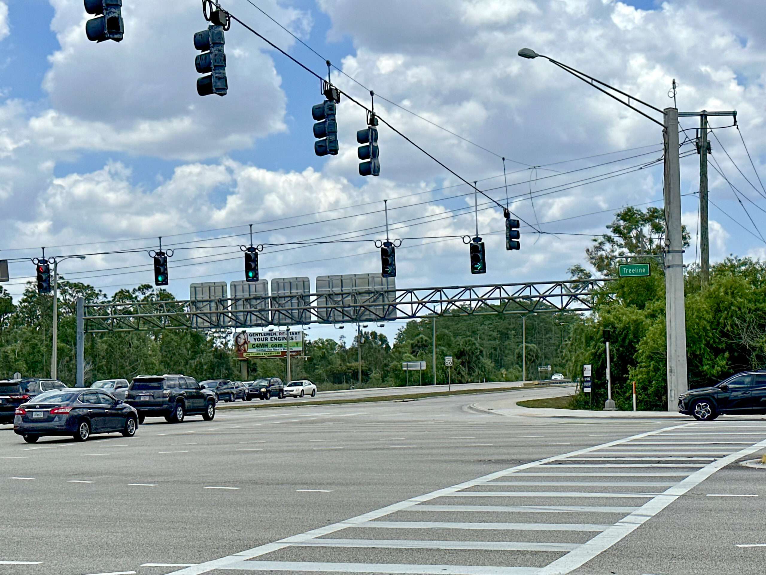 Northeast corner of Treeline Avenue and Daniels Parkway