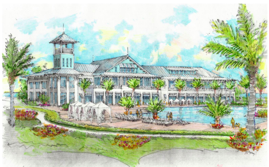 Rendering of Cape Coral Yacht Club design