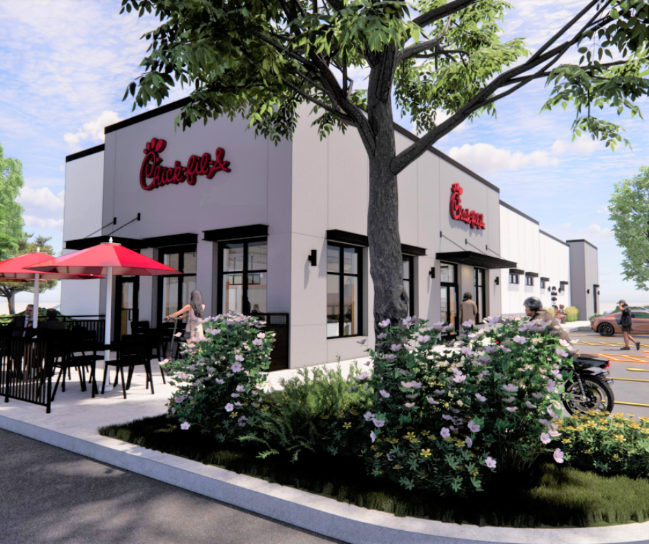 Rendering of planned Chick-fil-A in Naples