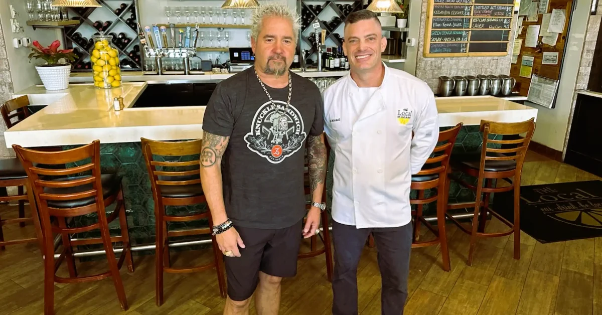 Chef Jeff Mitchell and Guy Fieri