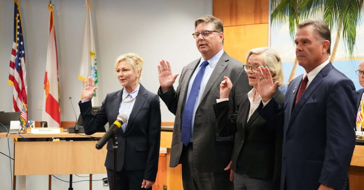 New Naples City Council members are sworn in.