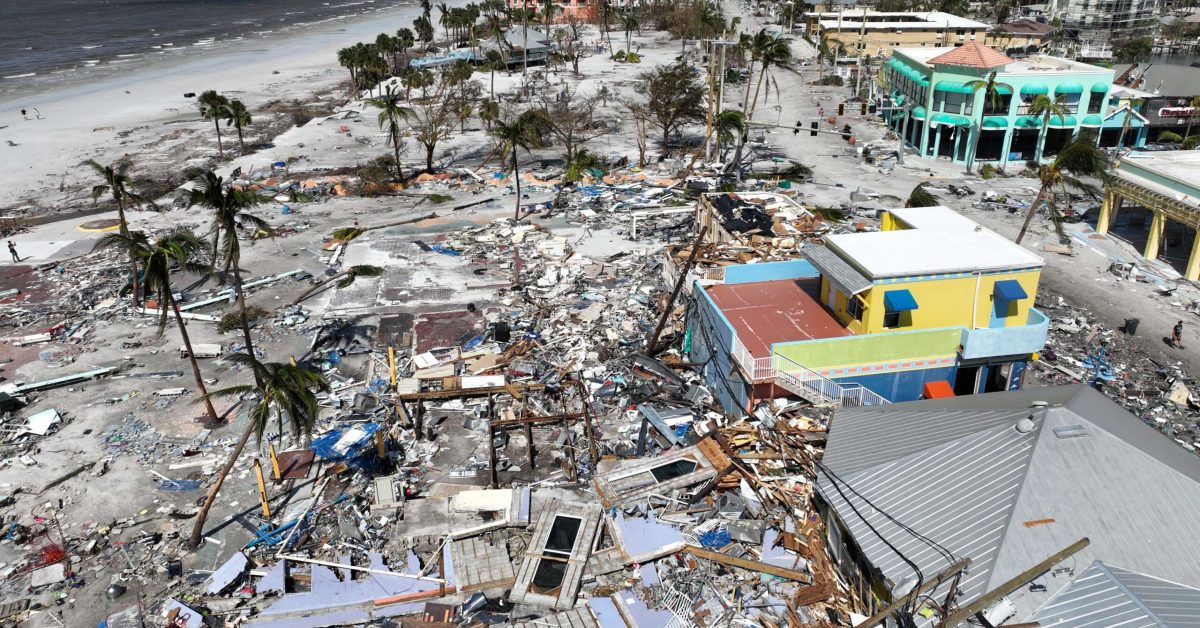 Hurricane Ian Fort Meyers Beach, FL Destruction on the Day After