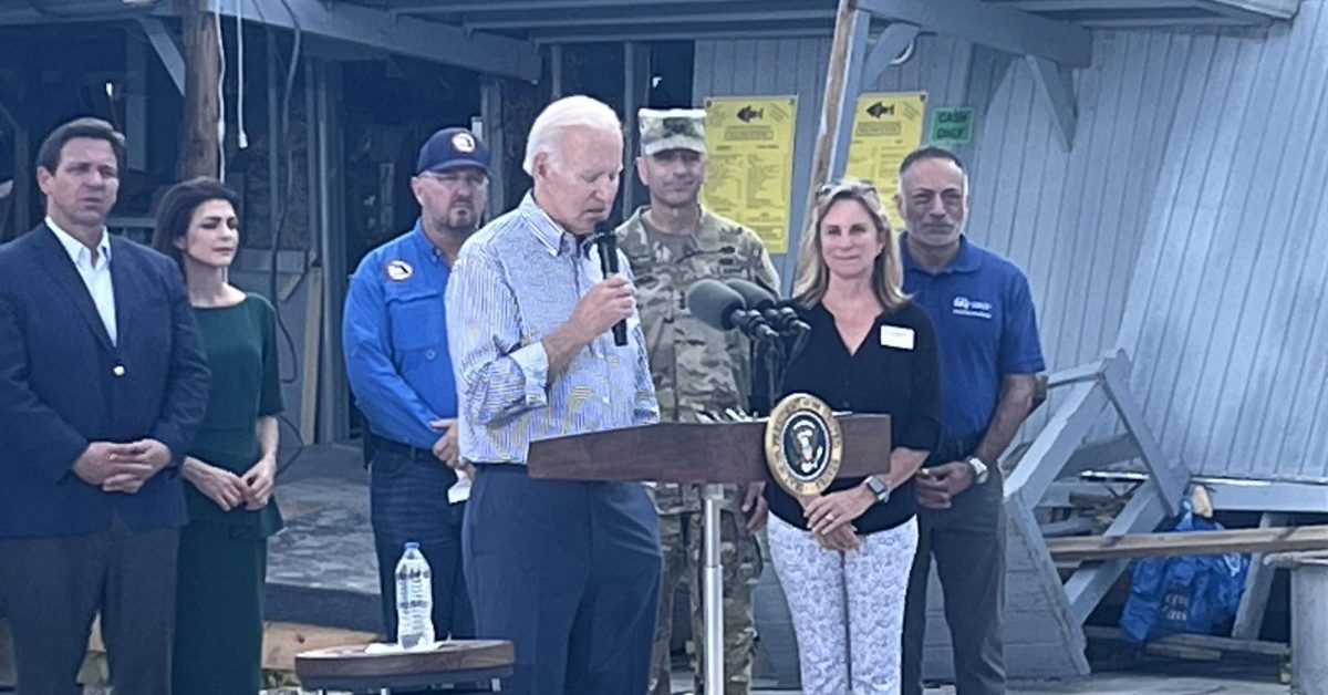 President Joe Bide visits Fort Myers Beach