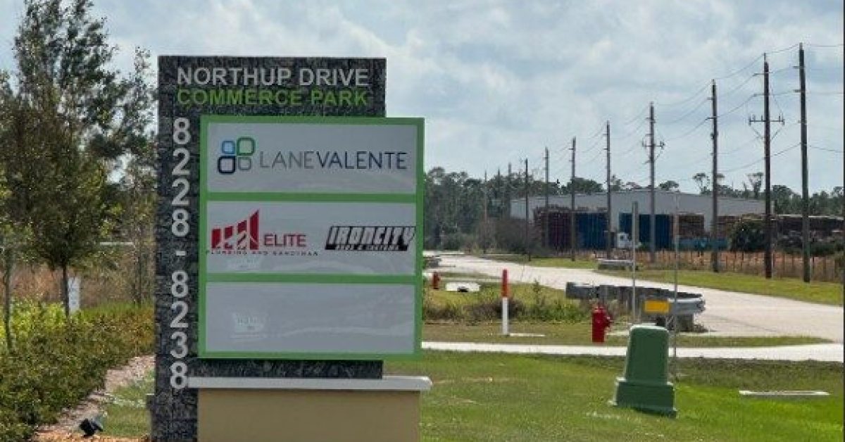 Lane Valente sign closeup