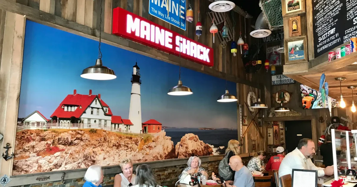 Maine Shack interior in North Naples