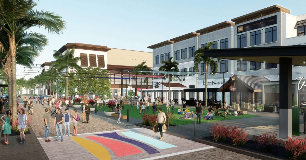 Renderings of the new lawn at Mercato