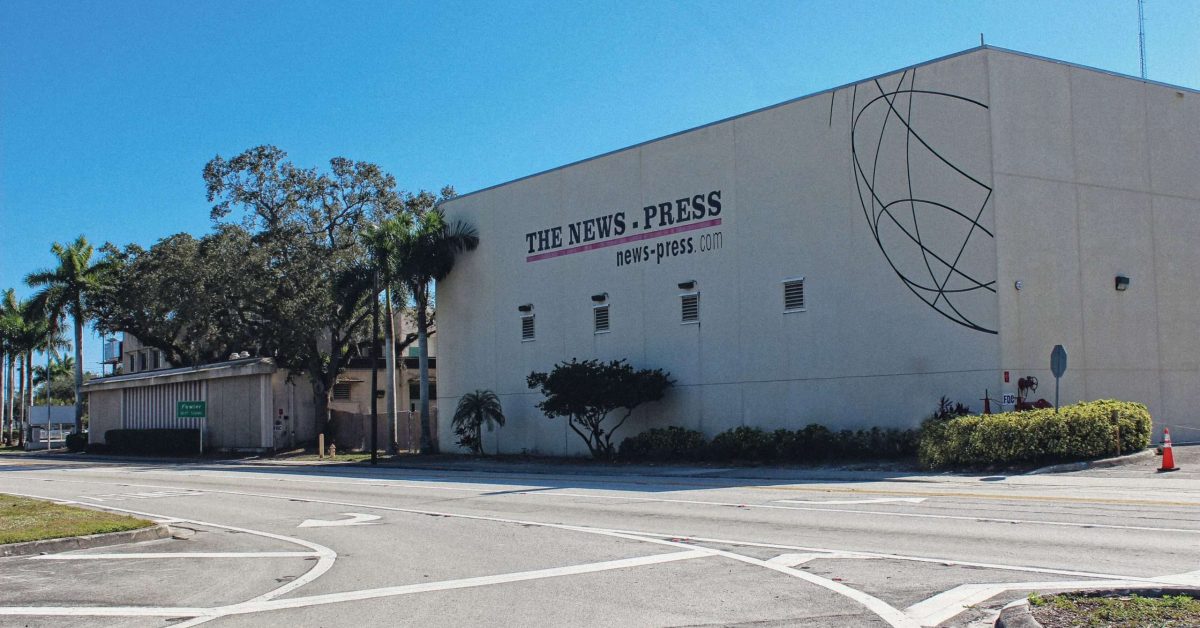 The former site of The News-Press in Fort Myers