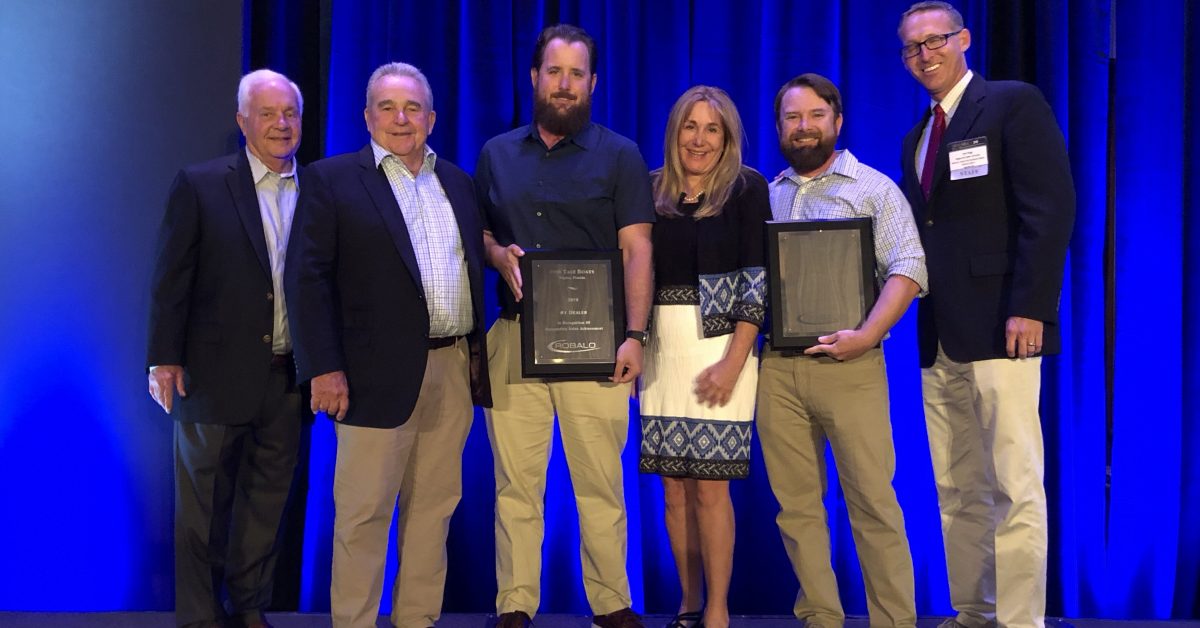 Robalo executives celebrated Fish Tale Boats of Southwest Florida and the Fricke family as the boat company’s top dealer in the world at a ceremony on Aug. 20.