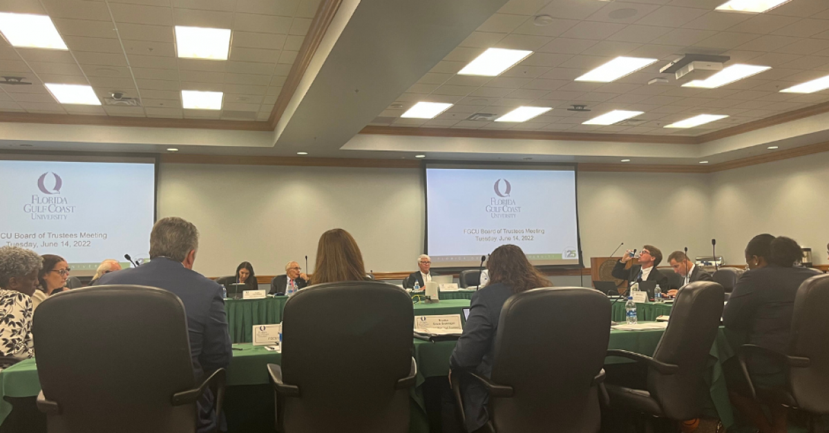 FGCU Board of Trustees meeting