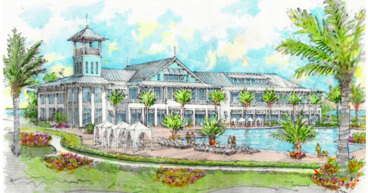 Rendering of Cape Coral Yacht Club design
