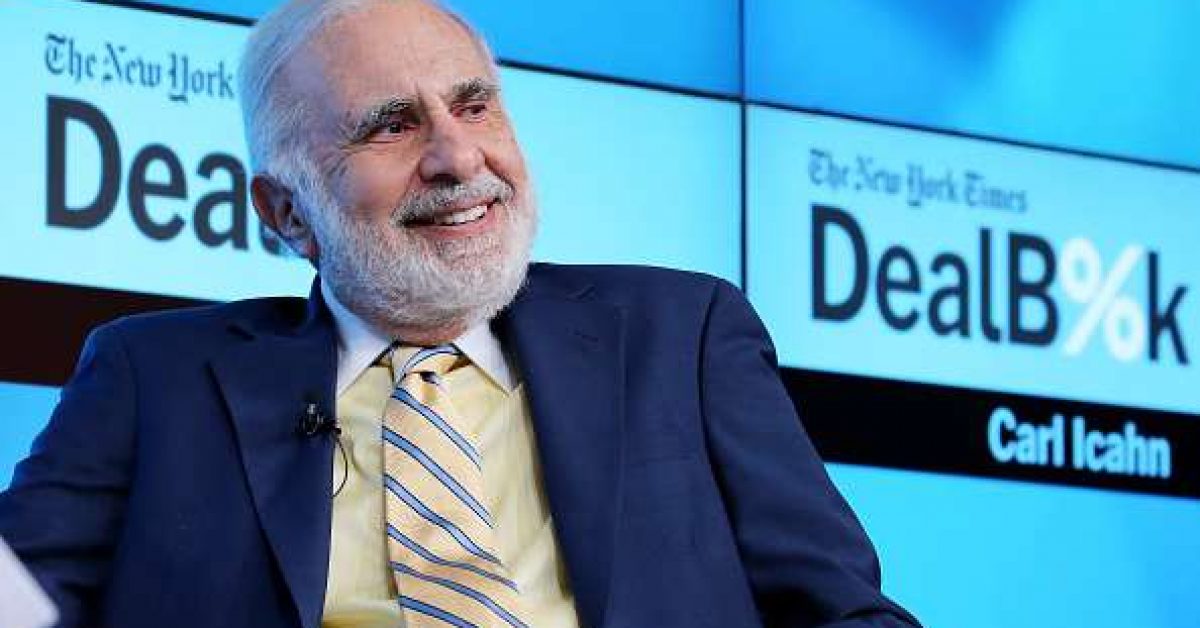 NEW YORK, NY - NOVEMBER 03:  Chairman of Icahn Enterprises Carl Icahn participates in a panel discussion at the New York Times 2015 DealBook Conference at the Whitney Museum of American Art on November 3, 2015 in New York City.  (Photo by Neilson Barnard/Getty Images for New York Times)